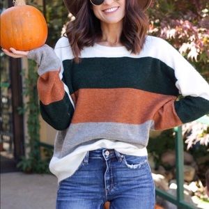 Color block Striped Sweater
